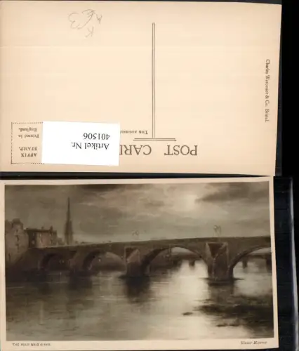 401506,Künstler AK Elmer Keene Scotland Auld Brig O'Ayr Brücke