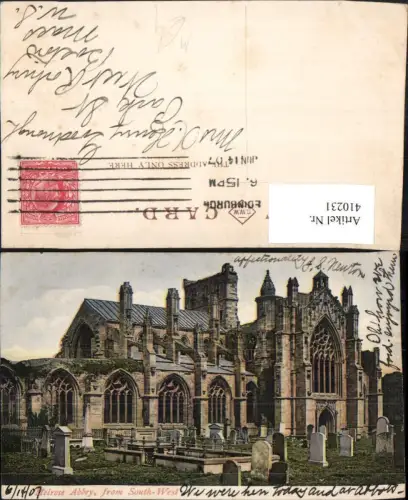 410231,Scotland Melrose Abbey Abtei Friedhof