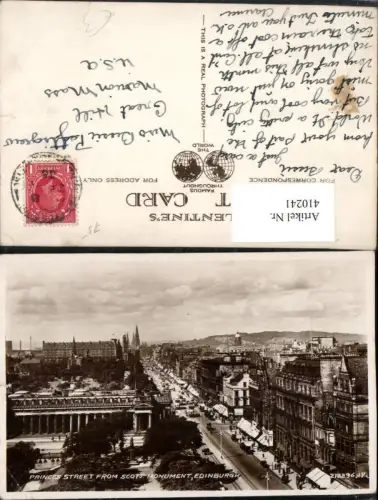 410241,Scotland Edinburgh Princes Street from Scott Monument Teilansicht