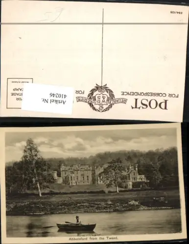 410246,Scotland Abbotsford from the Tweed Gebäude Ruderboot Boot