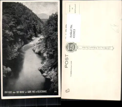 433953,Scotland Pass of Killiecrankie Ben-y-Gloe from Old Bridge Fluss