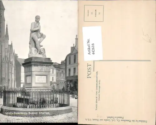 442616,Scotland Dumfries Burns Statue Denkmal
