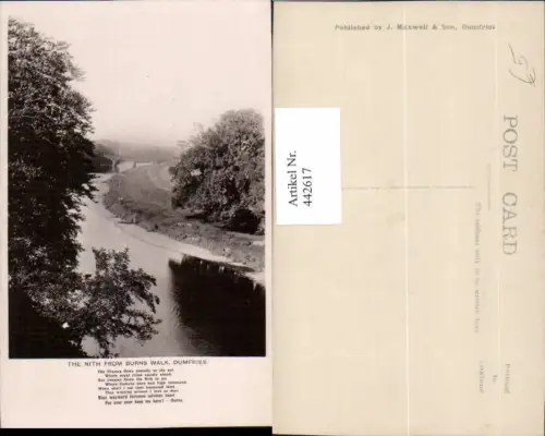 442617,Scotland Dumfries Nith from Burns Walk Fluss Brücke