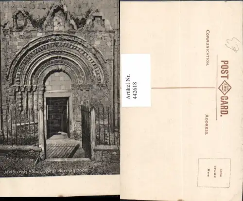 442618,Scotland Jedburgh Abbey Norman Door Portal Tür