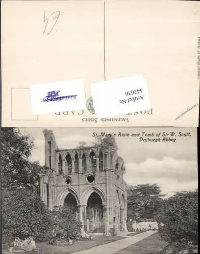 442636,Scotland Dryburgh Abbey St. Marys Aisle and Tomb of Sir W. Scott