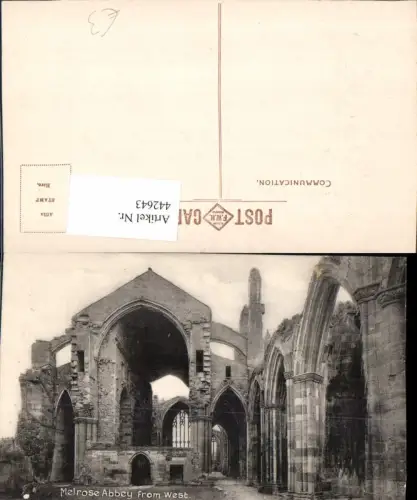 442643,Scotland Melrose Abbey from West Abtei Ruine