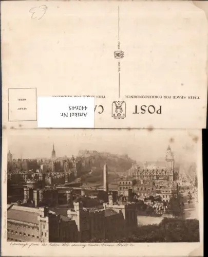 442645,Scotland Edinburgh from the Calton Hill Teilansicht m. Burg