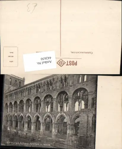 442650,Scotland Jedburgh Abbey Arches in Nave Abtei Arkaden