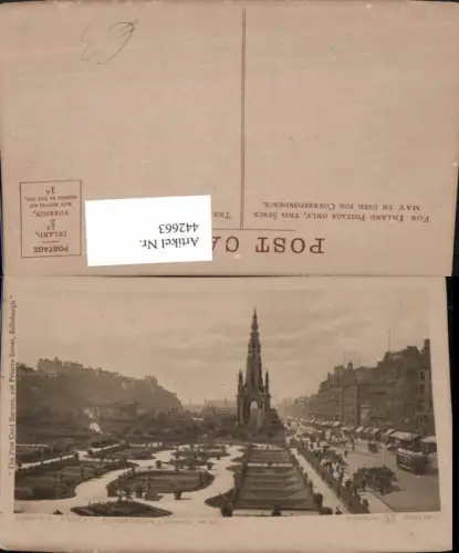 442663,Scotland Edinburgh Princess Street Park Monument Burg