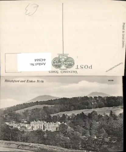 442664,Scotland Abbotsford and Eildon Hills Landschaft Schloss