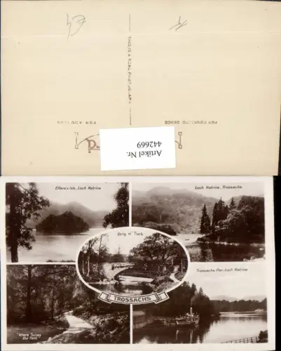 442669,Scotland Trossachs Loch Katrine Brig o Turk See Brücke Mehrbildkarte