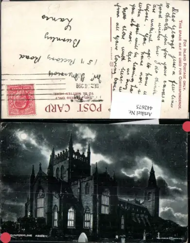 442675,Scotland Dunfermline Abbey Abtei Mondschein