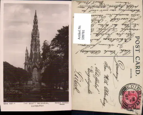 599781,Edinburgh The Scott Memorial Great Britain