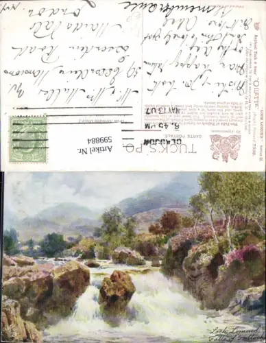 599884,Künstler Ak Loch Loomond Falls of Fallock Great Britain