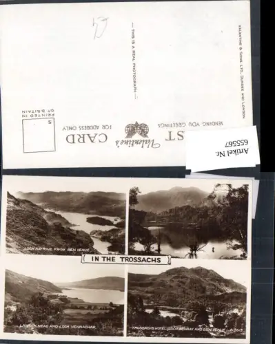 655567,Mehrbild Ak In the Trossachs Loch Katrine form Ben Venue Trossachs Hotel