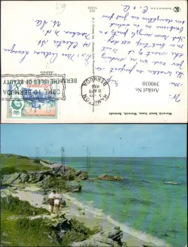 390030,Great Britain Overseas Bermuda Warwick Beach Scene Strand Küste