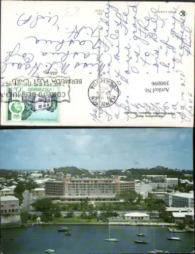 390096,Great Britain Overseas Bermuda Bermudiana Hotel from Hamilton Harbour