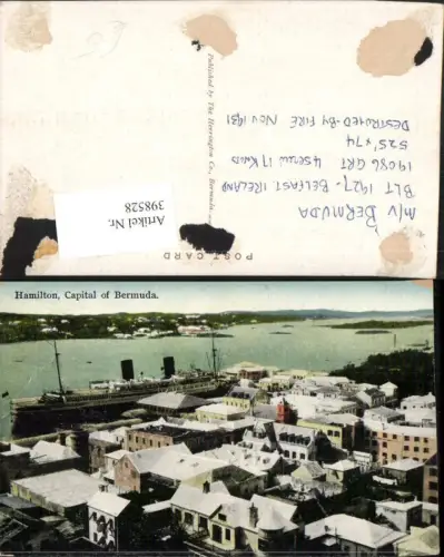 398528,British Overseas Bermuda Hamilton Teilansicht Dampfer