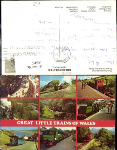 182457,Mehrbild Ak Eisenbahn Zug Lokomotiven Train Dampflok Great Little Trains of Wales