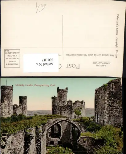 360107,Wales Conway Castle Banqueting Hall Burg Türme