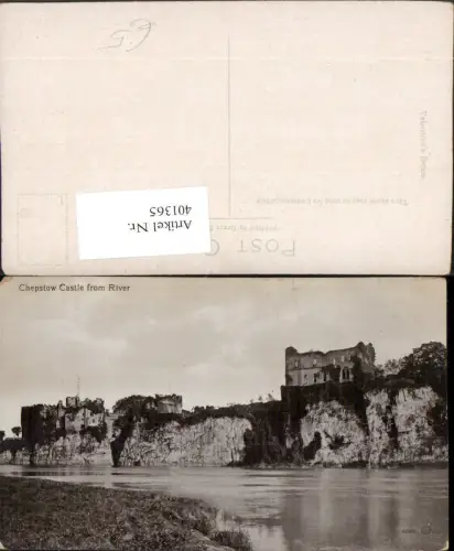 401365,Wales Chepstow Castle from River Burg Ruine