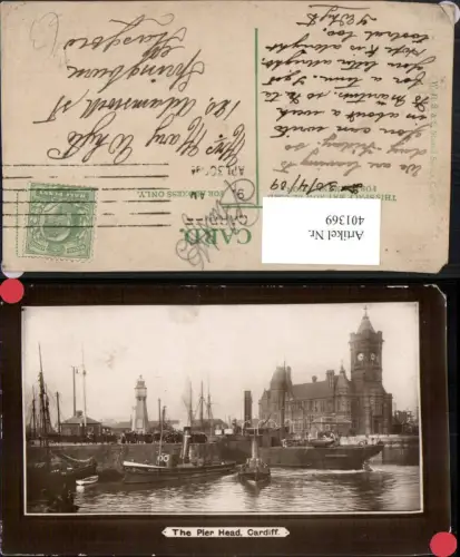 401369,Wales Cardiff Pier Head Hafen Dampfer Boote Leuchtturm