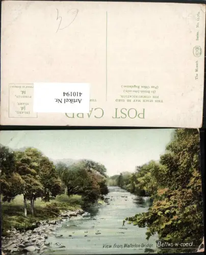 410194,Wales Betws-w-Coed View from Waterloo Bridge Fluss