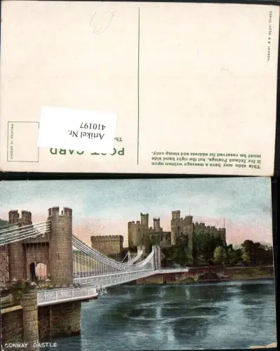 410197,Wales Conway Conwy Castle Burg Brücke