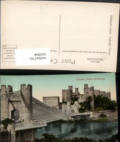 410204,Wales Conway Conwy Castle and Bridge Burg Brücke