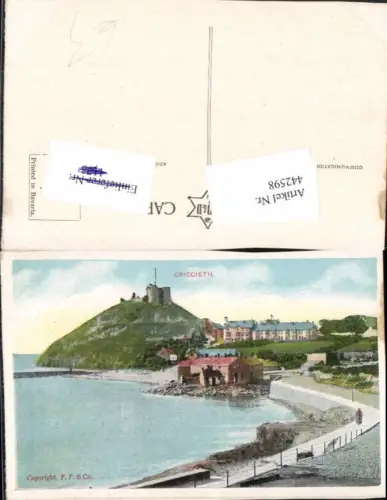 442598,Wales Criccieth Teilansicht Bucht Küste