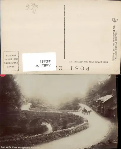 442611,Wales Pont Aberglaslyn from Road Straße Brücke