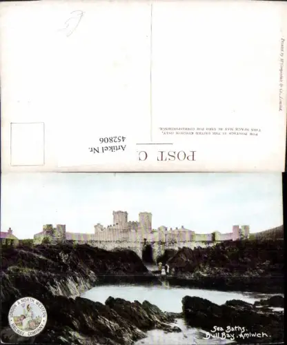 452806,Wales Amlwch Bull Bay Sea Baths Festung Bucht
