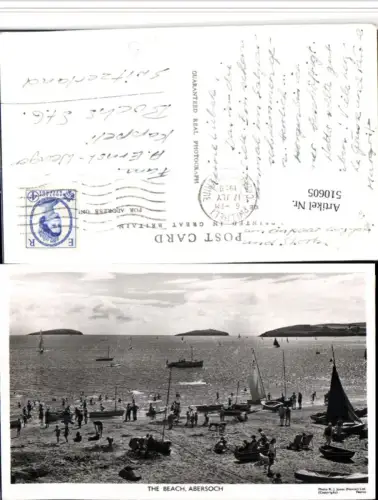 510605,Wales Abersoch Beach Strandleben Strand Boote