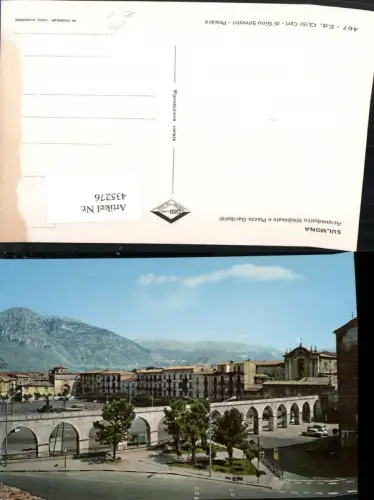 435276,Abruzzo L Aquila Sulmona Acquedotto Medievale e Piazza Garibaldi Aquädukt
