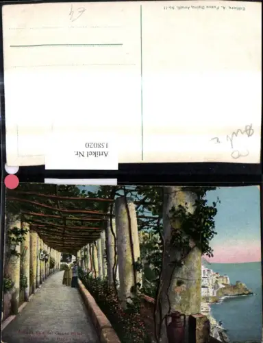 158020,Campania Salerno Amalfi Viale del Grand Hotel d Cappuccini e Panorama