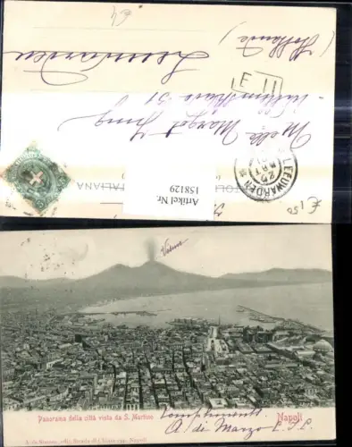 158129,Campania Napoli Neapel Panorama della citta vista da S. Martino