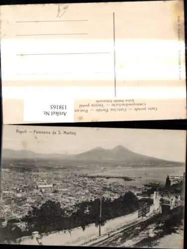 158165,Campania Napoli Neapel Panorama da S. Martino