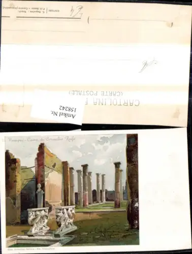 158242,Künstler Litho Campania Napoli Pompei Casa di Coruelio Rufo