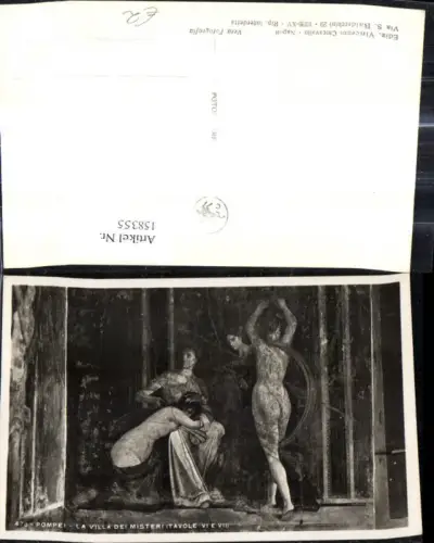 158355,Foto Ak Campania Napoli Pompei La Villa d Misteri Wandmalerei