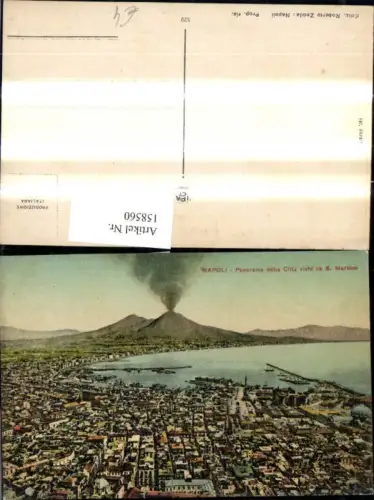 158560,Campania Napoli Neapel Panorama della Citta visto da S. Martino Vesuv Vulkan