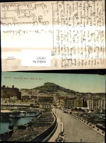 158567,Campania Napoli Neapel Strada del Molo e Castel S. Elmo
