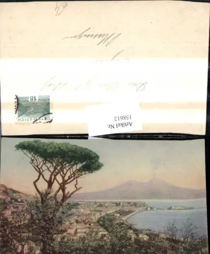 158612,Campania Napoli Neapel Ansicht m. Vesuv Vulkan