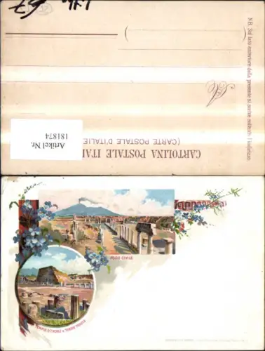 181874,Campania Litho Foro Civile Tempio d Ercole e Teatro Tragico