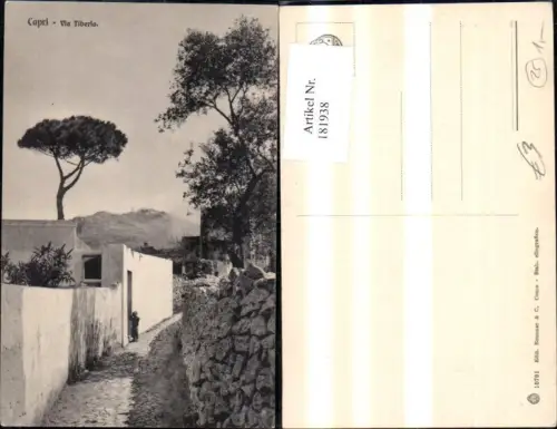 181938,Campania Capri Via Tiberio Wegansicht m. Kind