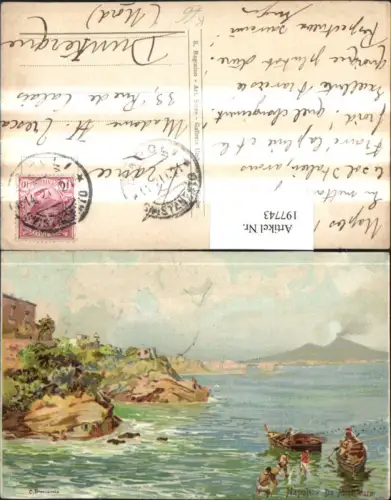 197743,Campania Künstler Ak C. Braneaccio Napoli Neapel Da Marechiaro