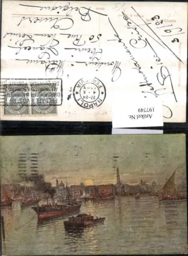 197749,Campania Künstler Ak G. Carelli Napoli Neapel Il porto Hafen