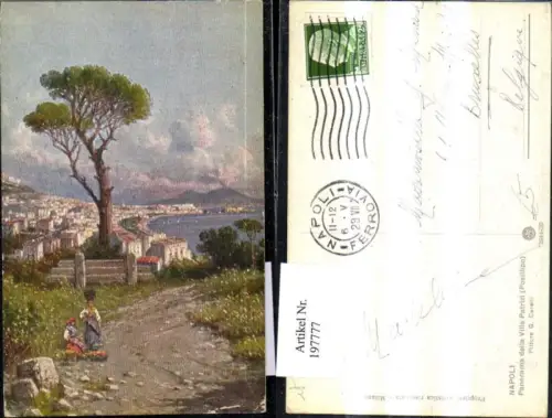 197777,Campania Napoli Neapel Panorama della Villa Patrizi Posillipo