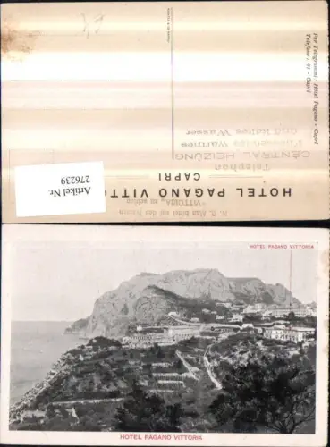 276239,Campania Napoli Neapel Capri Teilansicht m. Hotel Pagano Vittoria