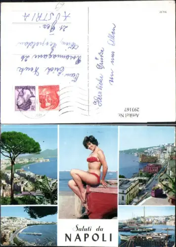 293167,Campania Napoli Neapel Totale Hafen Boote Bademode Mehrbildkarte