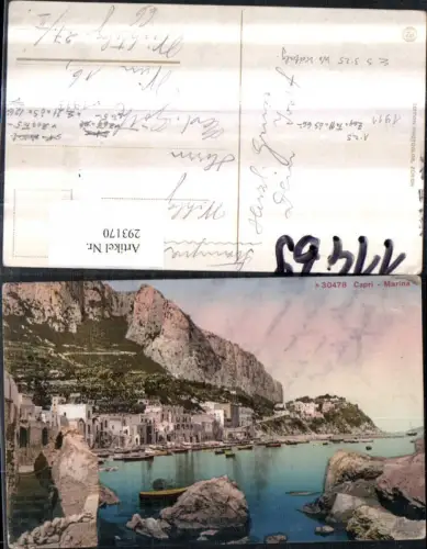 293170,Campania Napoli Capri Marina Teilansicht Boote Bucht